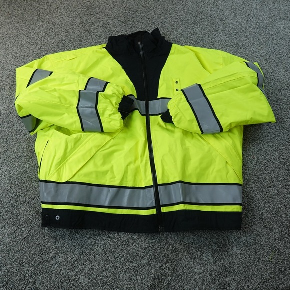 Spiewak Other - NEW Spiewak Jacket Mens 2XL Blue Yellow Hi Vis Reversible Full Zip Bomber Coat
